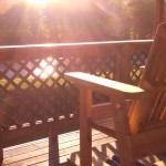 Porch chair with sunshine